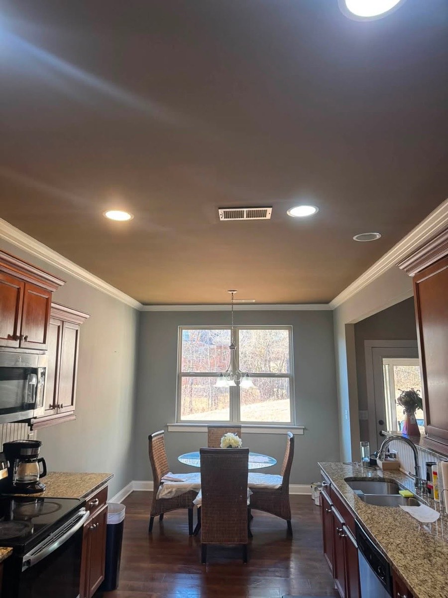 Interior kitchen and dining area painting project